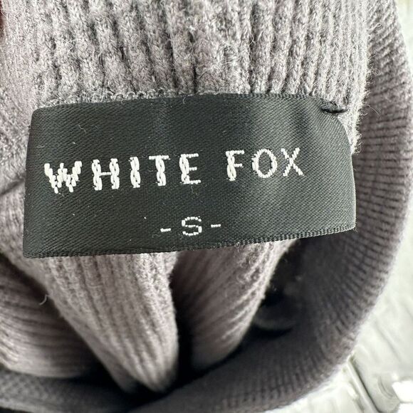 White Fox Joggers Gray Waffle Knit Womens Size S High Rise Athleisure Pockets - Picture 9 of 10